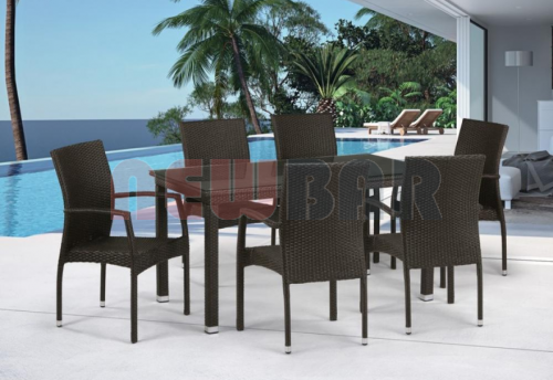 Комплект плетеной мебели T256A/YC379A-W53 Brown